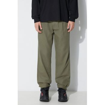 Maharishi pantaloni U.S. Chino Loose bărbați, culoarea verde, drept, 4604.OLIVE