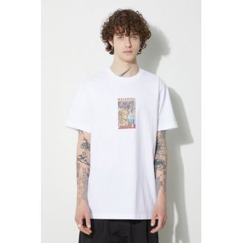 Maharishi tricou din bumbac Tiger Vs. Dragon T-Shirt barbati, culoarea alb, cu imprimeu, 1078.WHITE