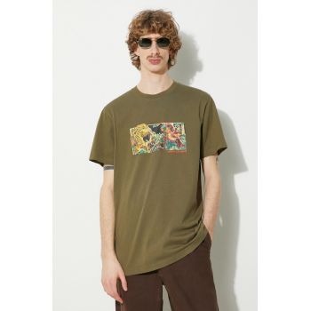 Maharishi tricou din bumbac Tiger Vs. Samurai T-Shirt barbati, culoarea verde, cu imprimeu, 1079.OLIVE