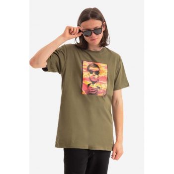 Maharishi tricou din bumbac Warhol Polaroid Portrait T-Shirt OCJ culoarea verde, cu imprimeu 9711.OLIVE-OLIVE