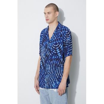 Marcelo Burlon cămașă Aop Soundwaves Hawaii Shirt bărbați, relaxed, CMGG001S24FAB0014501