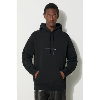 Marcelo Burlon hanorac de bumbac Party Quote Regular Hoodie bărbați, culoarea negru, cu glugă, cu imprimeu, CMBB007S24FLE0051001