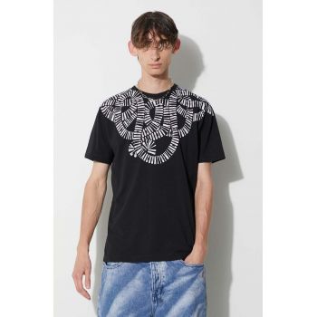 Marcelo Burlon tricou din bumbac Snake Wings culoarea negru, cu model