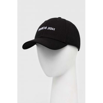 Neil Barett șapcă LOGO CAP culoarea negru, cu imprimeu, PBCP320C.C9503.524