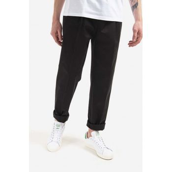 Neil Barett pantaloni Pleat Loose Extra Low bărbați, culoarea negru, drept BPA817.S010.01-black