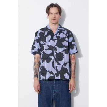 Neil Barrett camasa din bumbac Boxy Bold Flowers Print Short Sleeve Shirt barbati, regular, MY60214A-Y059-765N