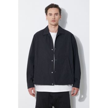 Neil Barrett geaca Boxy Coach Jacket barbati, culoarea negru, de tranzitie, MY11097A-Y039-001N