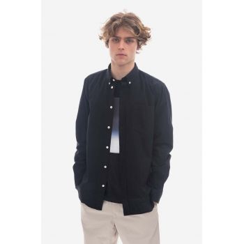 Norse Projects cămașă din bumbac Anton Light Twill bărbați, culoarea bleumarin, cu guler button-down, regular N40.0790.7004-7004