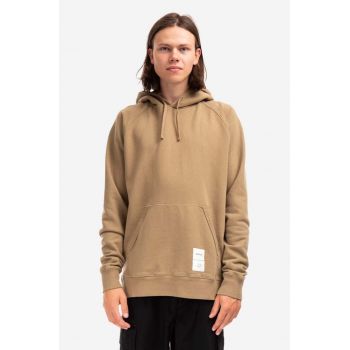 Norse Projects hanorac de bumbac Kristian Tab Series Hood bărbați, culoarea maro, cu glugă, uni N20.1294.0966-0966