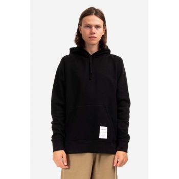 Norse Projects hanorac de bumbac Kristian Tab Series Hood bărbați, culoarea negru, cu glugă, uni N20.1294.9999-9999