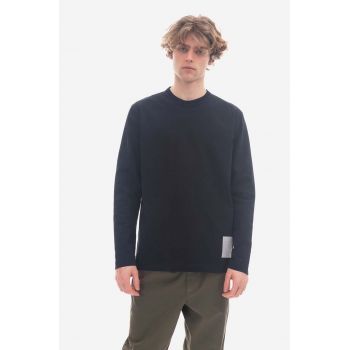 Norse Projects longsleeve din bumbac culoarea bleumarin, uni N10.0203.7004-7004