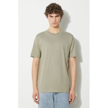 Norse Projects tricou din bumbac Johannes Organic N Logo barbati, culoarea bej, neted, N01.0643.2053