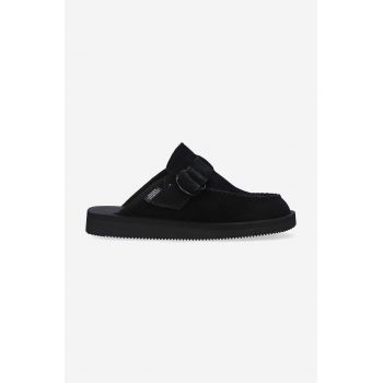 Suicoke papuci din piele culoarea negru LEMI.SAB-BLACK.