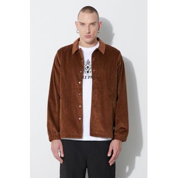 Taikan geacă din velur Corduroy Manager'S Jacket culoarea maro, de tranziție TJ0008.DNE