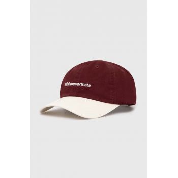 thisisneverthat șapcă de baseball din bumbac T-Logo Cap culoarea bordo, cu imprimeu, TN240WHWBC01