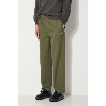 thisisneverthat pantaloni Easy Pant barbati, culoarea verde, cu fason chinos, TN240WPACP01