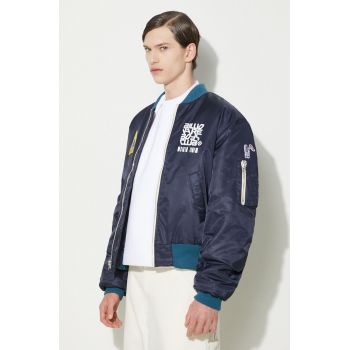 Billionaire Boys Club geaca bomber Outerbanks Bomber barbati, culoarea albastru marin, de tranzitie, B24202