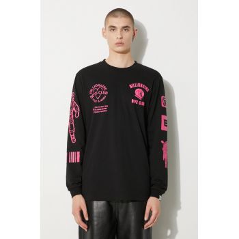 Billionaire Boys Club longsleeve din bumbac Multi Graphic Longsleeve culoarea negru, cu imprimeu, B24251