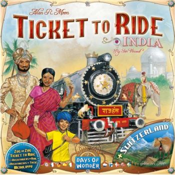 Extensie Asmodee - Ticket to Ride, Map Collection, India & Swiss, lb. engleza