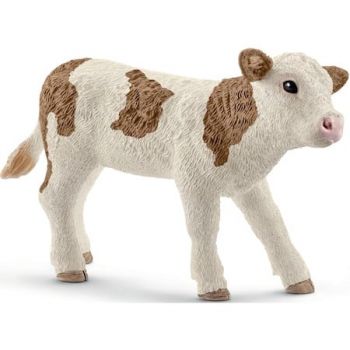 Figurina Schleich, Farm World, Vitel baltat Simmental