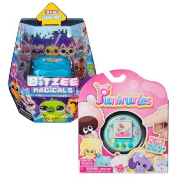 Pachet - Jucarie interactiva Bitzee Magicals + Jucarie Digitala Interactiva, Punirunes, Squishy Bff