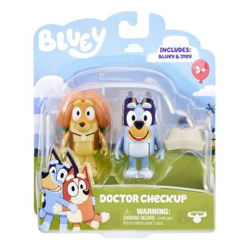 Set 2 figurine Bluey si Bingo, La doctor, 3 piese, 3 ani+