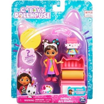 Set 3 figurine interactive Spin Master, Gabby's Dollhouse Art Studio cu accesorii, 3 ani+