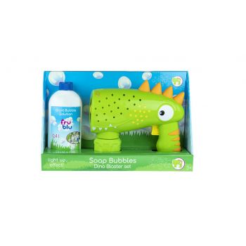 Set baloane de sapun Fru Blu - Dino Blaster, cu solutie baloane 400 ml