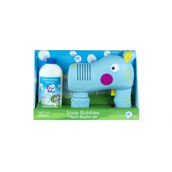 Set baloane de sapun Fru Blu - Hippo Blaster, cu solutie baloane 400 ml