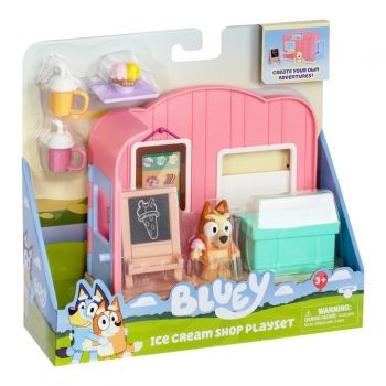 Set de joaca Bluey - Ice cream shop, cu figurina inclusa