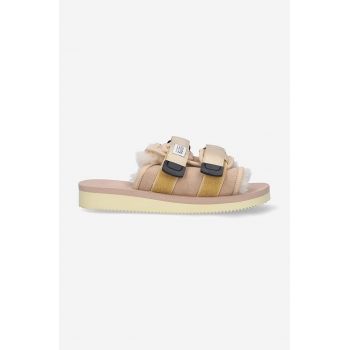 Suicoke papuci femei, culoarea bej MOTO.M2AB.BEIGE-BEIGE