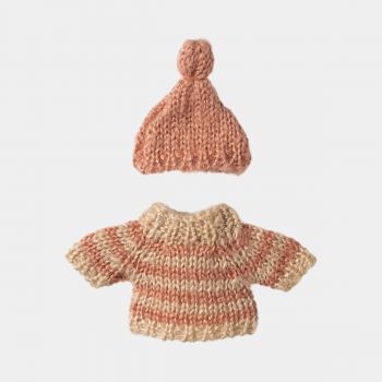 Accesorii maileg, Knitted sweater and hat, Big sister mouse