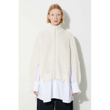 MM6 Maison Margiela cardigan din amestec de lână cardigan culoarea roșu, S62HP0009