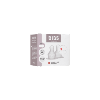 Set 2 tetine pentru biberon Bibs Silicon cu flux mediu