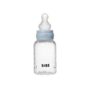 Set complet biberon anticolici Bibs 150 ml Silicon Baby Blue