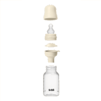 Set complet biberon anticolici Bibs 150 ml Silicon Ivory