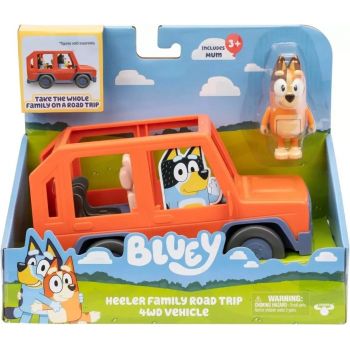 Set de joaca Bluey - Family Roadtrip, cu figurina inclusa