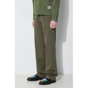 Alpha Industries pantaloni Chino barbati, culoarea verde, cu fason chinos, 146203