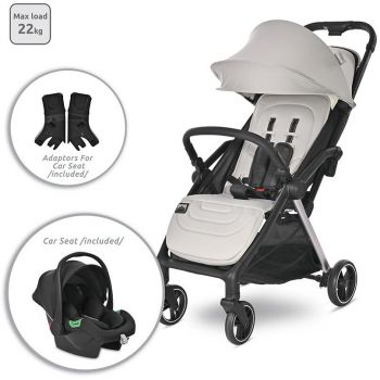 Carucior 2 in 1 Autofold  Loret Cosulet Auto Inclus Pana La 22 kg Gri