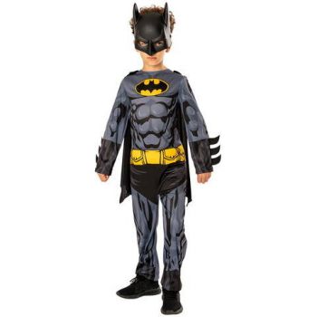 Costum de Carnaval Batman Standard Salopeta Cu Pelerina Masca +3ani Negru/Gri