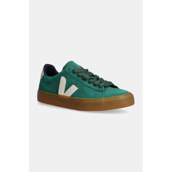 Veja sneakers din piele intoarsă Campo culoarea verde, CP0303695A