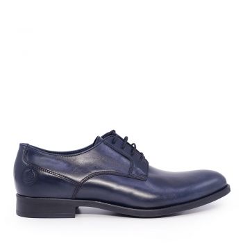 Pantofi derby bărbați Benvenuti bleumarin din piele 717BP1678BL