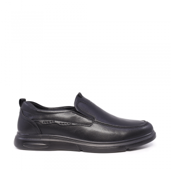 Pantofi loafer bărbati Benvenuti negri din piele 3858BP521N