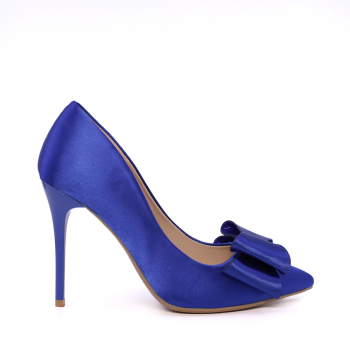 Pantofi stiletto femei Solo Donna bleumarin din satin 1167DP2810RABL