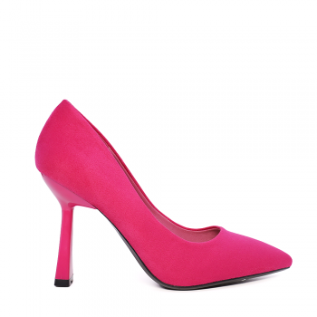 Pantofi stiletto femei Solo Donna fuchsia cu toc asimetric 1167DP2610VFU