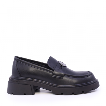 Pantofi tip loafer femei Luca di Gioia negri din piele naturală 1298DP5612N