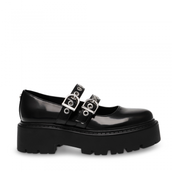 Pantofi tip Mary Jane femei Steve Madden Overt negri din piele 1468DPOVERTN