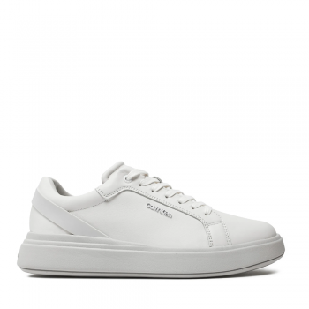 Sneakers bărbați Ck Calvin Klein Low Top Lace Up albi din piele naturală 2378BP1494A