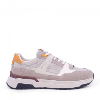 Sneakers bărbați Gant Jeuton taupe din piele și textil 1747BP633493VTA