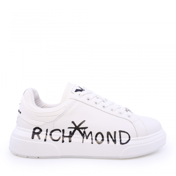 Sneakers bărbați John Richmond albi din piele naturală 2268BP25314A